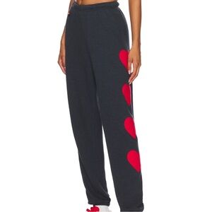 Aviator Nation Black and Red Track Pants with Relaxed Fit